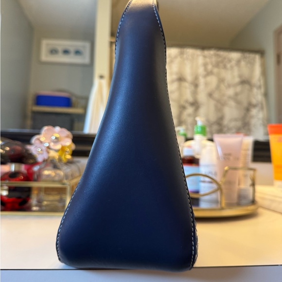 Tory Burch Thea Straw Small Bucket Bag in Blue Melange - Picture 8 of 9